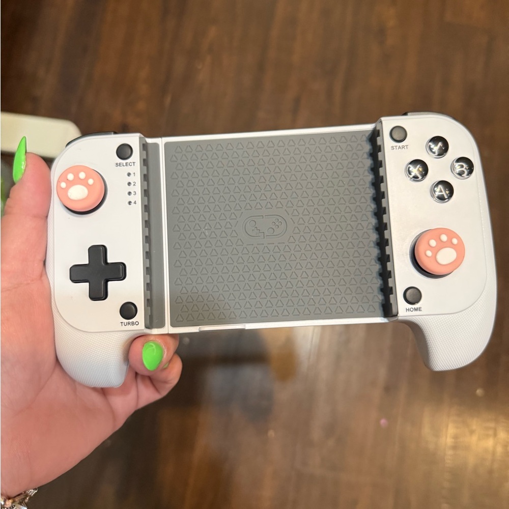 White and Pink phone Gaming Controller